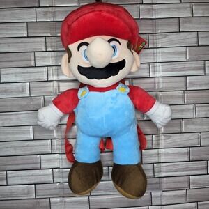 New‎ Super Mario Backpack 18" Plush Soft Stuffed Toy Kids Travel Buddy  Nintendo